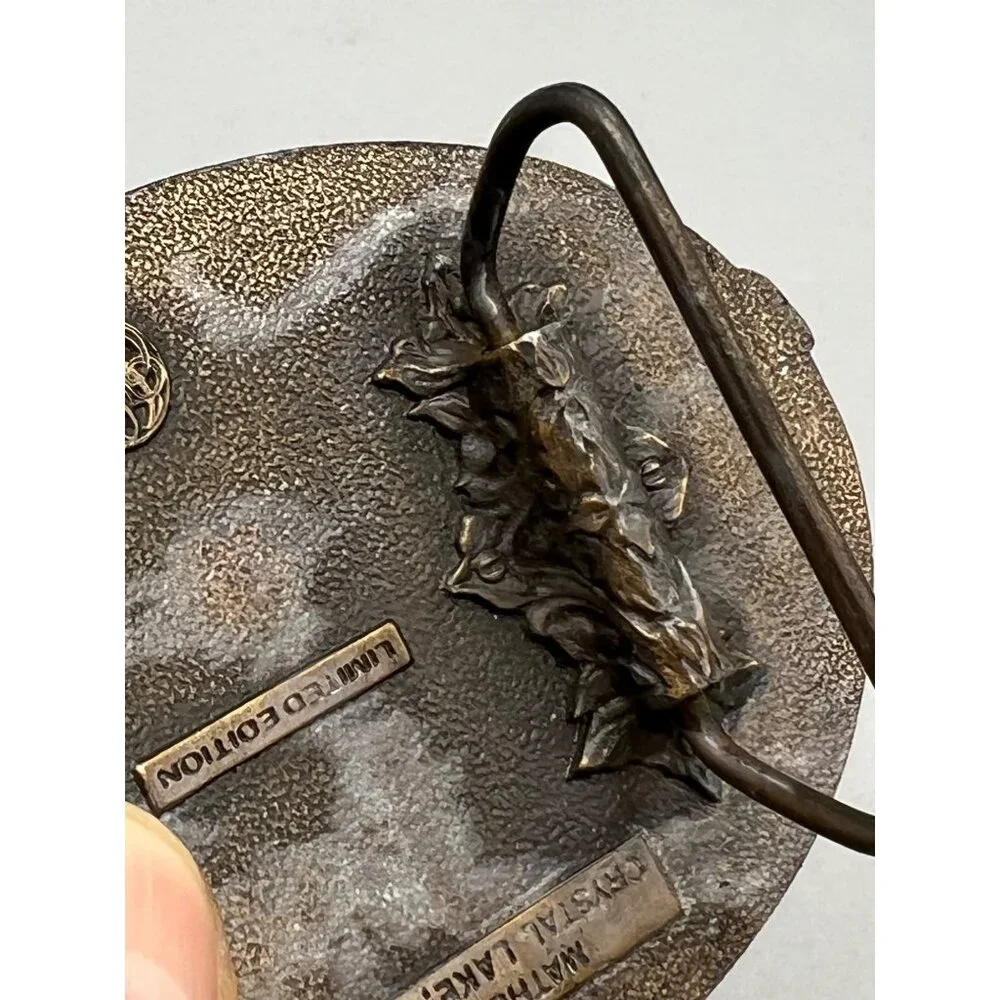 Vtg Belt Buckle Mathews Co. Iron Horse Steam Train 31 Quality Limited Edition